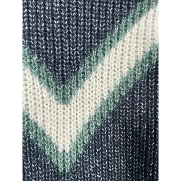 Abercrombie & Fitch Women Size Small Knit Sweater Dress Gray Navy Green Varsity - Picture 6 of 7